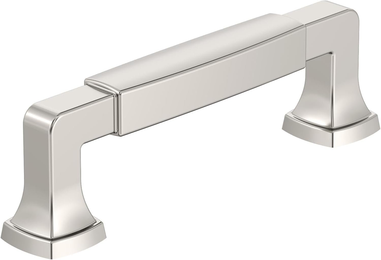 Amerock BP36887PN | Stature 3-3/4 inch (96mm) Center-to-Center Polished Nickel Cabinet Pull | Kitchen Cabinet Hardware | Furniture Hardware | Drawer Handle