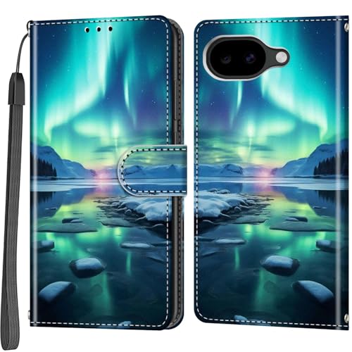 Étui portefeuille Google Pixel 10a en cuir synthétique arctique avec rabat magnétique