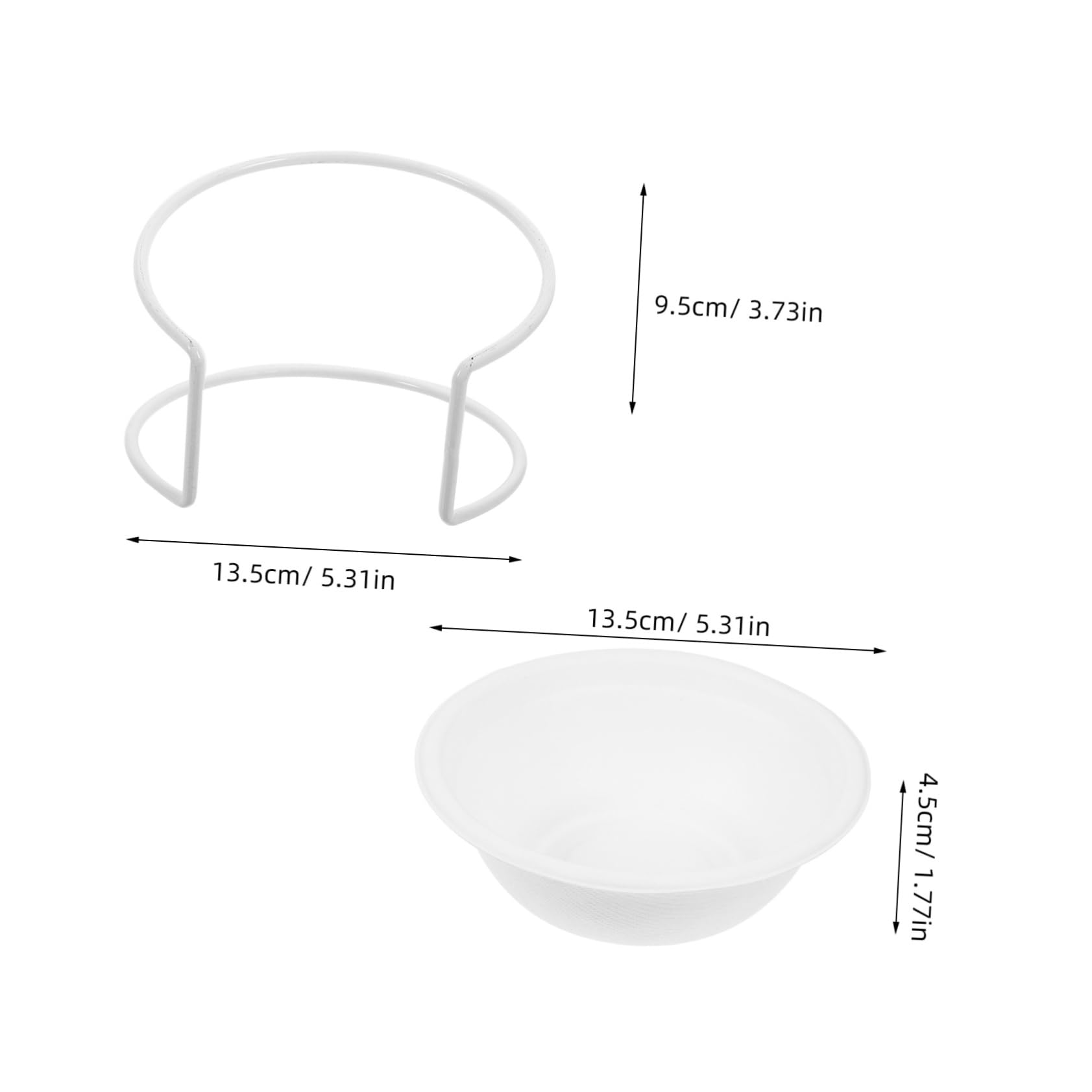 HOLIDYOYO 1 Set Disposable Pet Bowls Cat Dog Food and Water Bowls with Holder Lightweight and Smooth Surface for Easy Use for Outdoor Travel Feeding