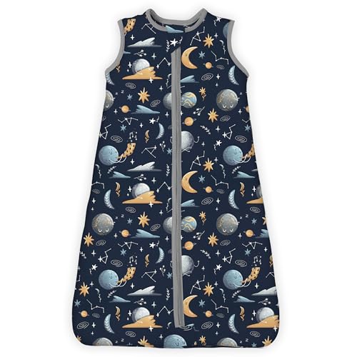 Image of 1.0 TOG Toddler Sleep Sack, Wearable Blanket Baby Sleeping Bag with 2-way Safe Zipper, Ultra Soft All Season Sleep Sack for 24-36-48 Months, 1 Pack(Night Sky)