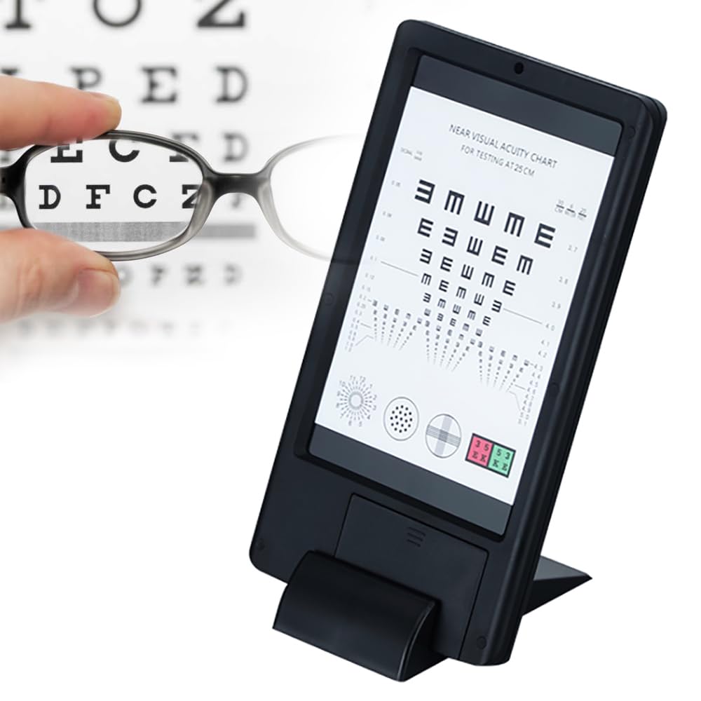 Tabla de optometría LED para pruebas de visión cercana, brillo ajustable, para presbicia y exámenes oculares