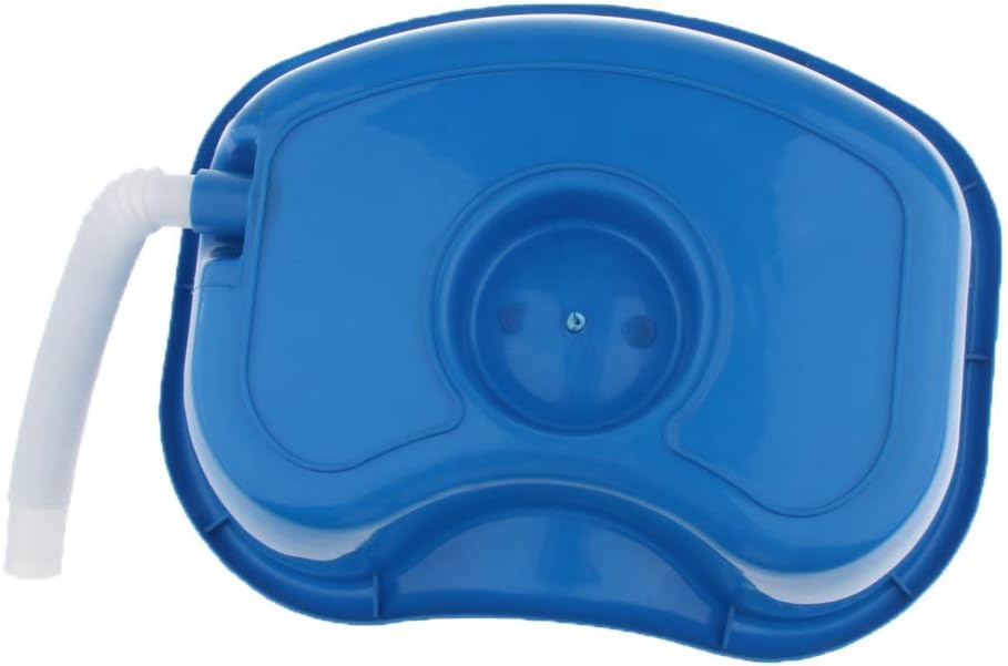 Tenlacum Blue Shampoo Basin for Nursing Bed, Shampoo Tray for Disabled, Elderly, Patients