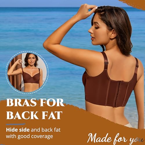 Image of Push Up Bras for Women Daisy Bra Bras for Back Fat Sexy Comfortable Back Smoothing Bra (34B-46DD)