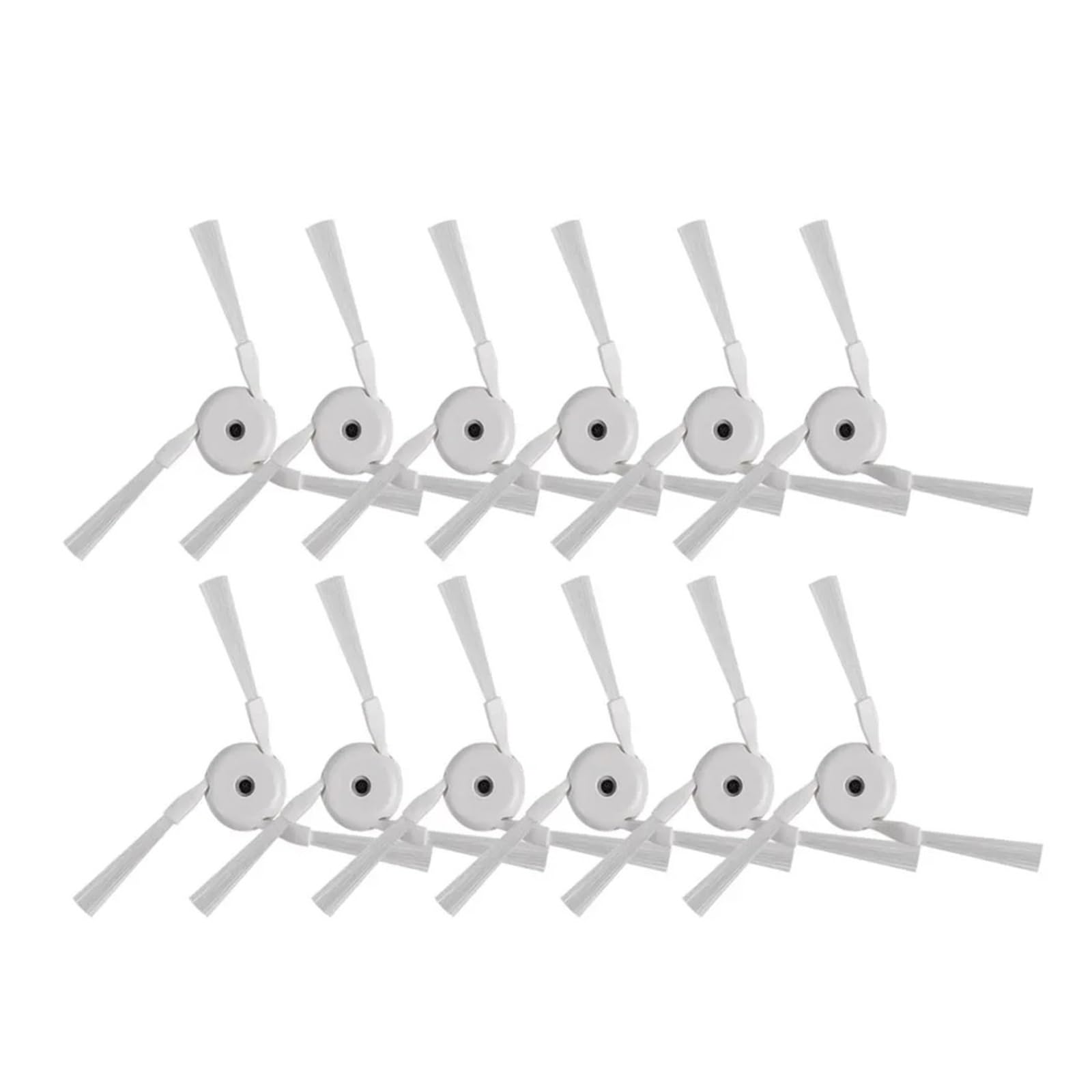 Qlmxjvzhkcn 12Pcs White Side Brush，Compatible For Dreame，X40 Ultra/X40 Pro/X50/X50 Ultra/S40 Enhanced/X40 Pro Ultra/L40 Ultra/X30 Pro Ultra Robot Vacuum Cleaner(12Pcs White)