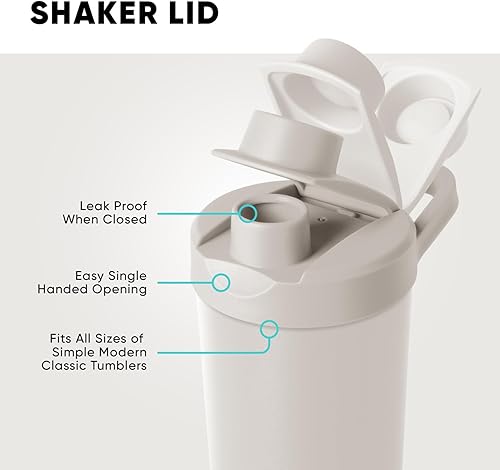 Miniatura 3 de Simple Modern - Botella mezcladora de acero inoxidable con bola, botella metálica aislada, para mezclas de proteínas, batidos y preentrenamiento,