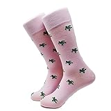 SummerTies Turtle Mens Dress Socks - Green on Pink