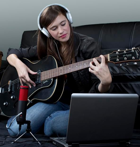 Miniatura 5 de MXL micrófonos Condensador Micrófono, micrófono cardioide, BlancoRojo