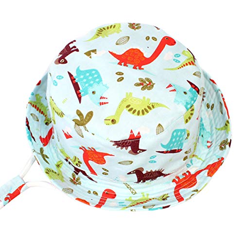 Happy Cherry Chapeau de Soleil ImprimÃ© Dinosaure ColorÃ© Anti-UV EtÃ© Protection pour BÃ©bÃ© Enfant Fille GarÃ§on Casquettes VisiÃ¨res Bord Plage Vacances 52CM