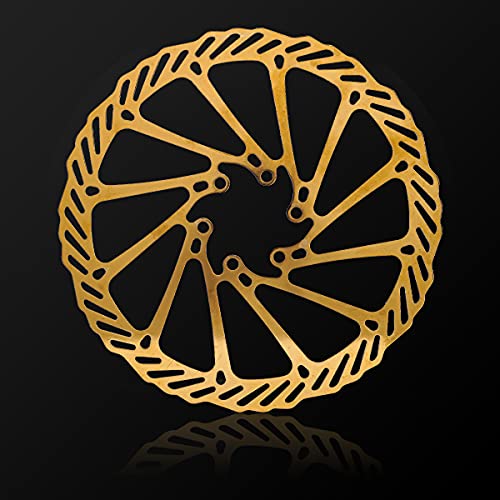 Cnc Bike Disc Brake Rotor 180Mm，Bicycle Disc Brake Rotor 180Mm With Bolts For Mtb Mountain Bike，Gold #TOP4