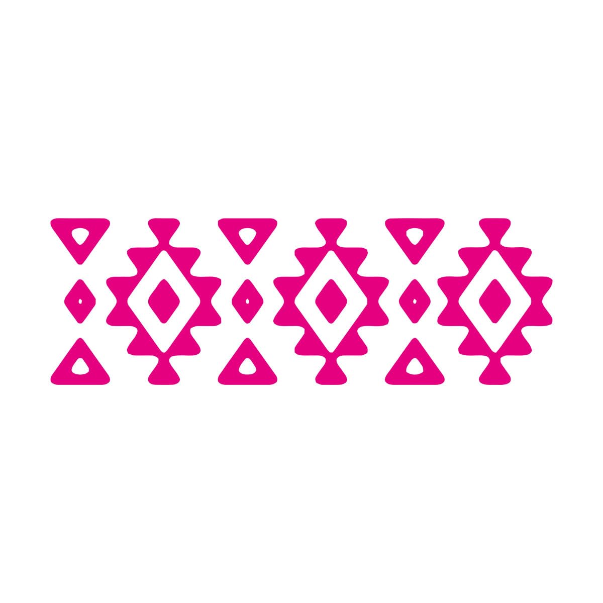 Southwest Bohemian Triangle Geometry Triangle Bohemian Fine Carving Stickers 51.8x155.3cm Can Modify and add Information Extra Large Rosered