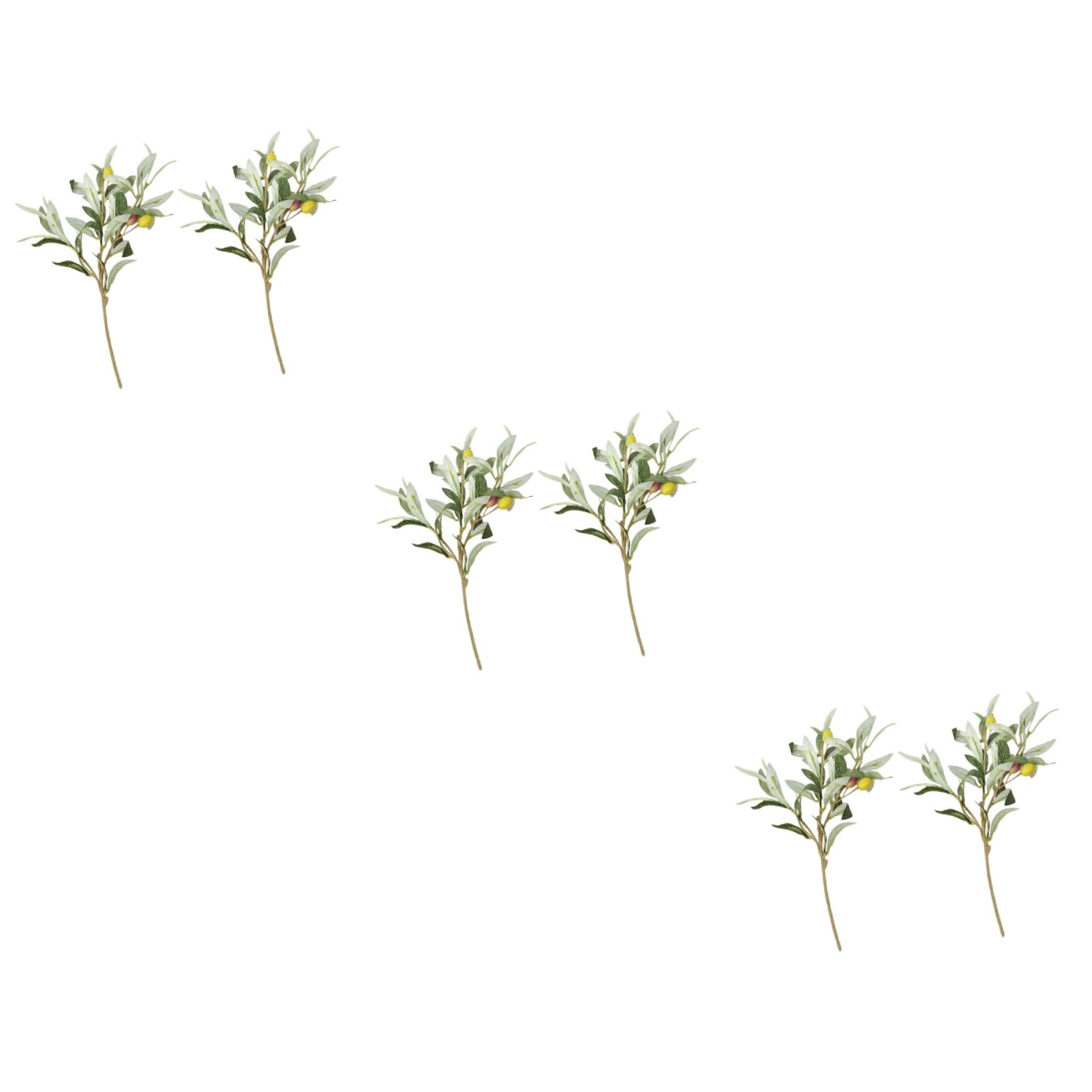 Amosfun 3 Set Di Piante Artificiali Realistiche Rami Di Ulivo Decorativi Potatura Necessaria Rami Di Alberi Finti Robusta Pianta Di Simulazione in Plastica Per La Casa 2 Pezzi * 3