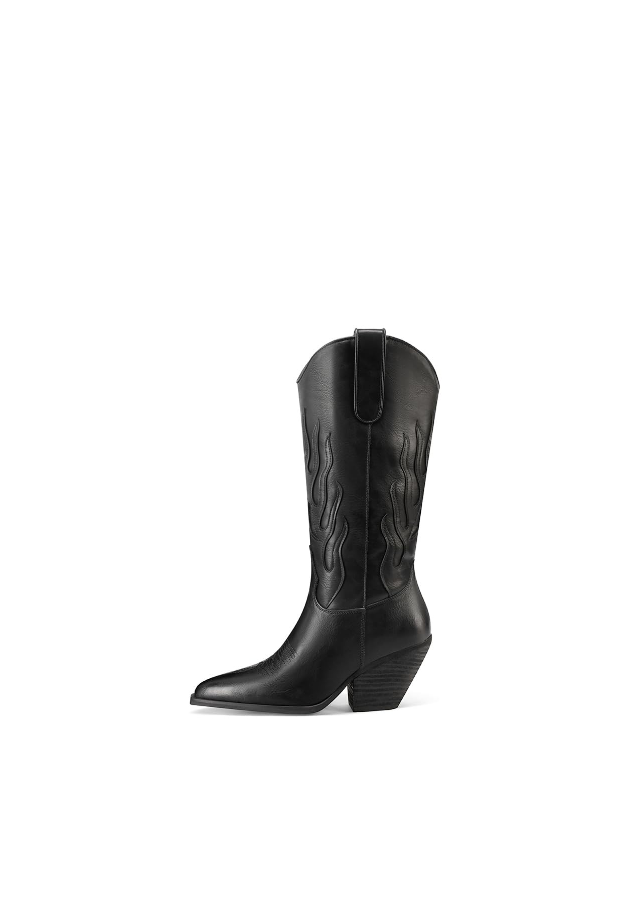 QUEEN HELENA Stivali Camperos con Tacco Stivaletti a Punta Texani Donna W302