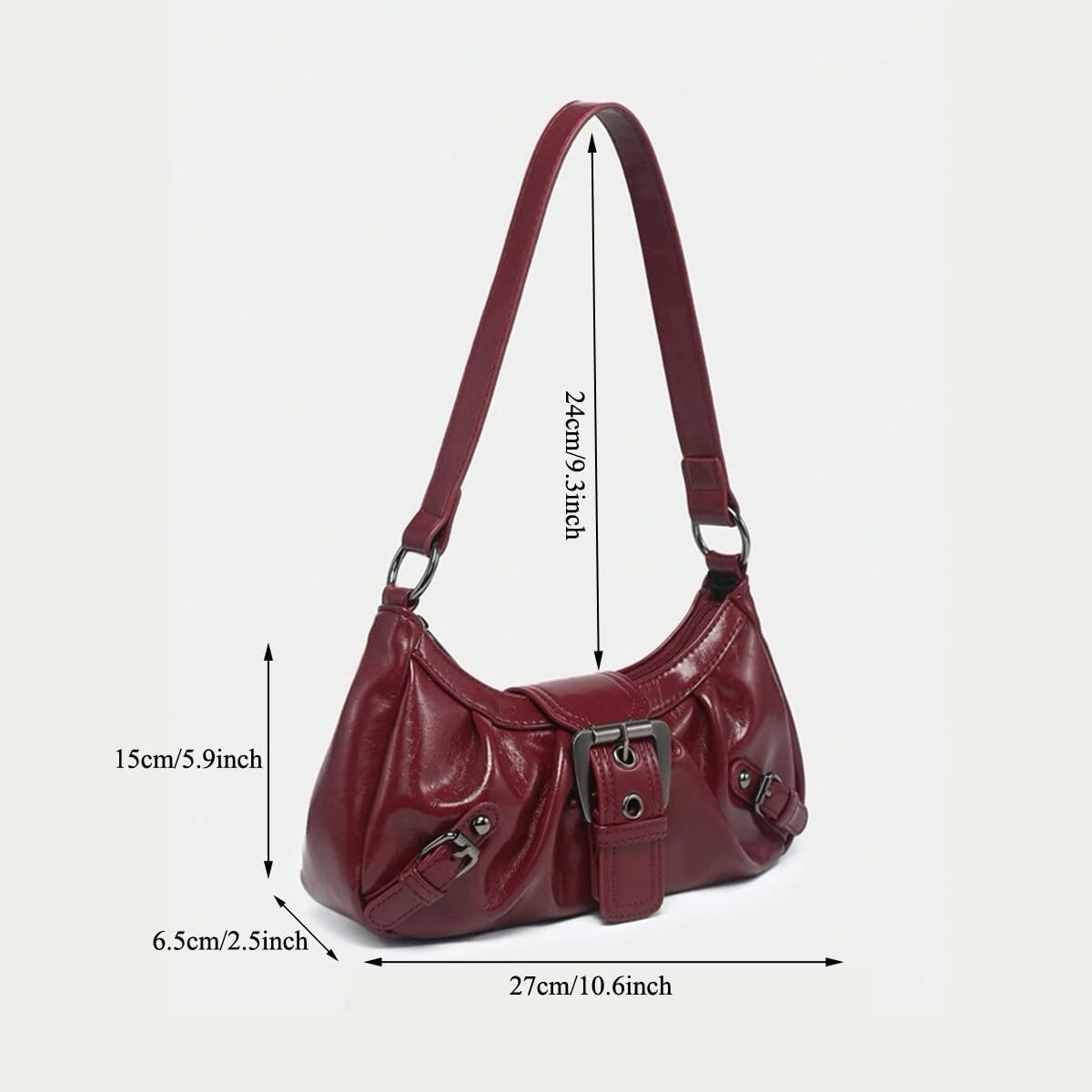 Y2K Purse Shoulder Bag for Women, Top Handle Handbag Small Goth Punk Hobo Clutch Purses Trendy Underarm Bag - Image 5