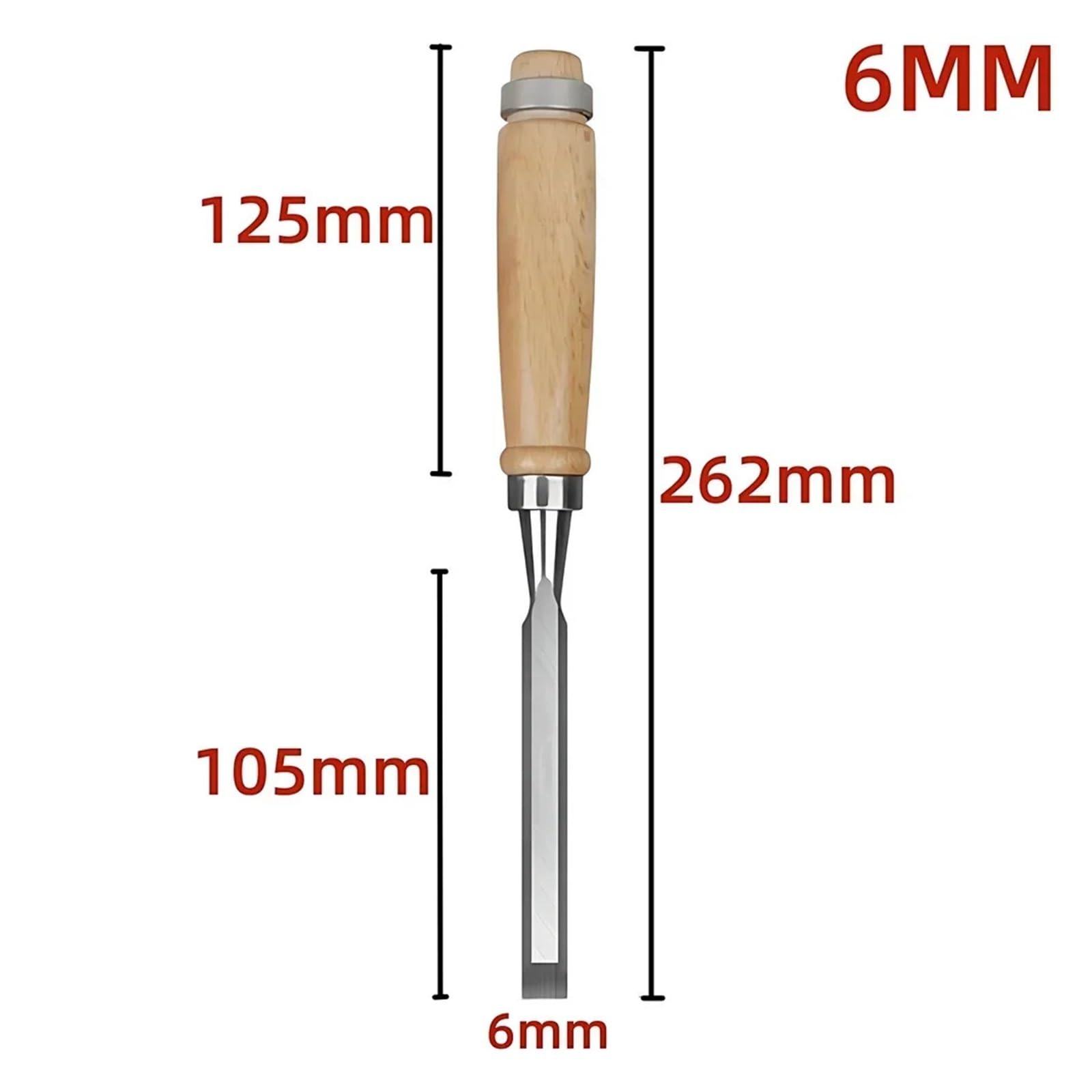 1/5 Sztuk Instrukcja Rzeźba W Drewnie Zestaw Narzędzi Dłuta Ręcznego Stolarze Narzędzia Do Obróbki Drewna Dla Majsterkowiczów(5pcs 6 10 12 18 24mm)