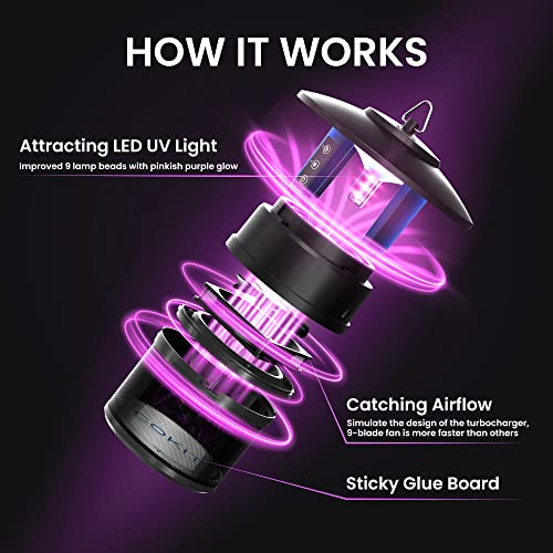 Cokit Large Outdoor Mosquito & Flying Insect Trap Kills Flies, Mosquitoes, Moths, June Beetles, Wasps, Gnats, Yellow Jackets & Other Flying Insects Protects Up To 1/2 Acre, Black #TOP1