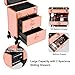3 in 1 Rolling Makeup Case, Professional Cosmetology Case on Wheels, Detachable Clear Makeup Bag & Nail Polish Organizer, Portable Makeup Trolley with Drawers for Makeup Artists & Nail Technicians