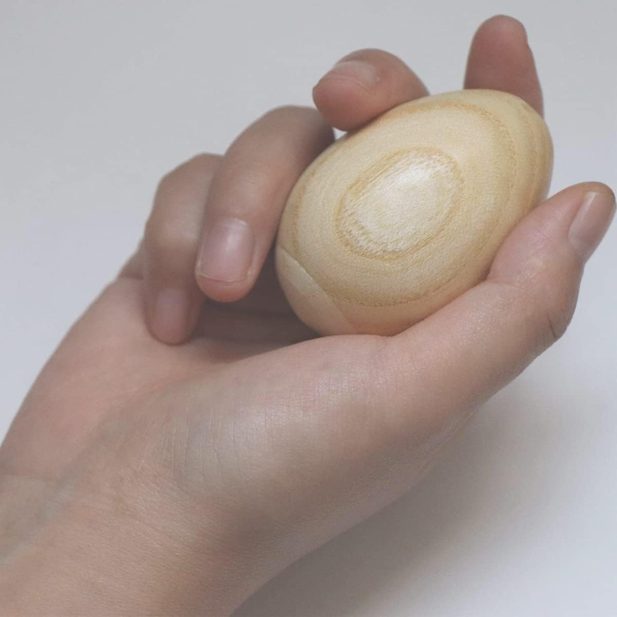 SPWOLFRT 2 Pack Natural Finish Wood Egg Shaker Musical Hand Percussion Instrument