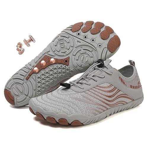 Grounding Shoes with Copper, Grounded Hike Barefoot Footwear Shoes for Women Men Soft Comfortable Fully Experience Benefits (H02brown, Adult, Women, 9, Numeric Range, US Footwear Size System, 9.5, Medium)