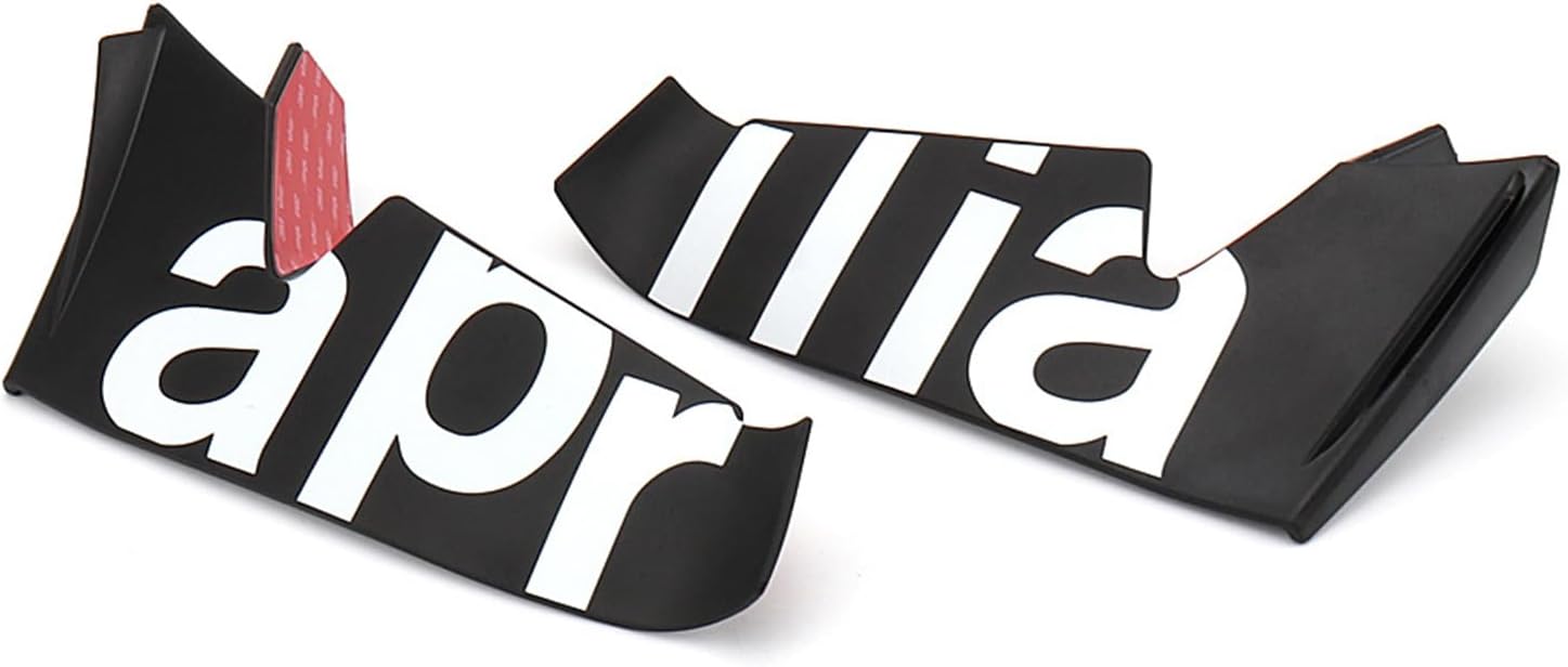 Motorcycle Front Winglet Lips Compatible with Aprilia RS660 ABS Carbon Aerodynamic Side Wing Spoiler Panel Air Deflector Fairing Kit (White)