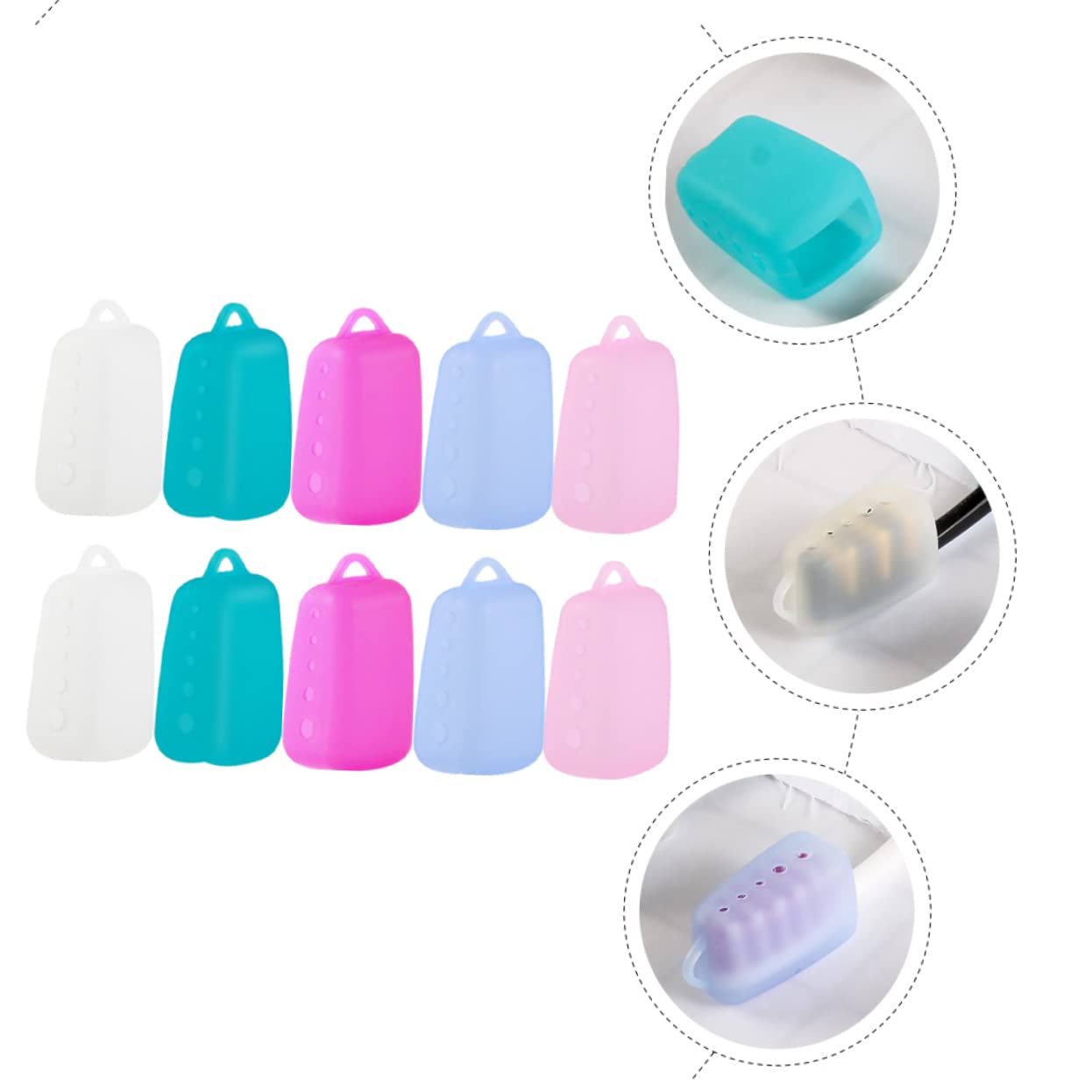 Beaupretty 50piezas Protector De Cepillo De Dientes para Cubiertas De Cabezal De Cepillo De Dientes Accesorios De para Camping y Negocios