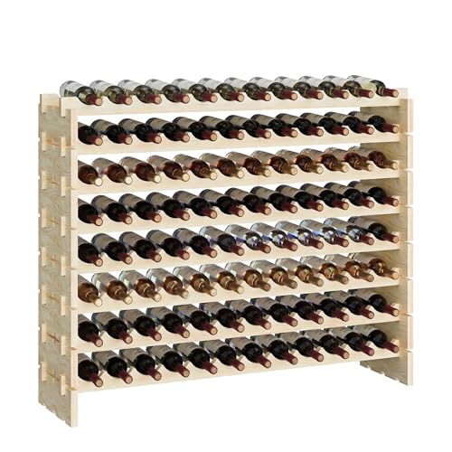 ZENY Stackable Modular Wine Rack 96 Bottles Freestanding Wine Bottle