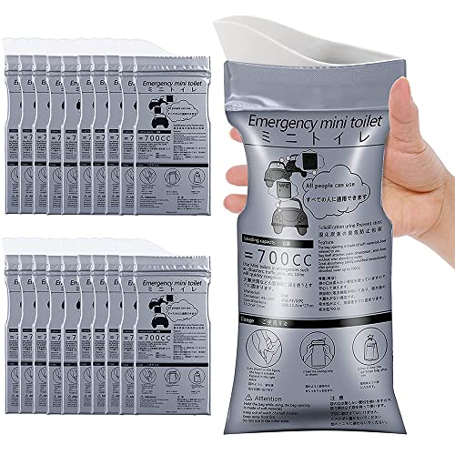20 Pack Emergency Urinal Bag Camping Pee Bags Road Trip Essentials for Adults Vomit Bags Disposable Pee Bags Traffic Jam Emergency Portable for Men Women Kids Children Patient