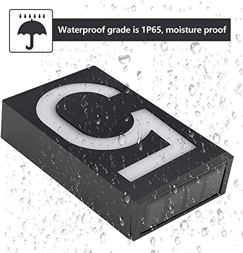 Solar House Number Light Outside,Wonfast Waterproof Led Light Up Address Mailbox Door Signs Illumination Doorplate Solar Night Lamp House Number Outdoor Lighting Porch Lights (5) #TOP1