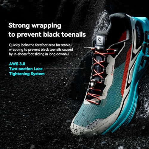 Image of Fuga EX330 Men's Trail Running Shoes, Comfortable Ultra-Long Distance Trail Running Shoes with High-Rebound and Cushion, Lightweight Breathable Non Slip Mountain Trail Shoes for Diverse Terrain