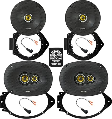 KICKER Front and Rear Door 6.5+6x9 Speakers
