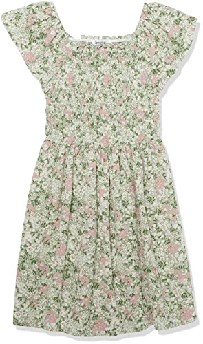 Speechless Girls' Smocked Bodice Flutter Sleeve Dress
