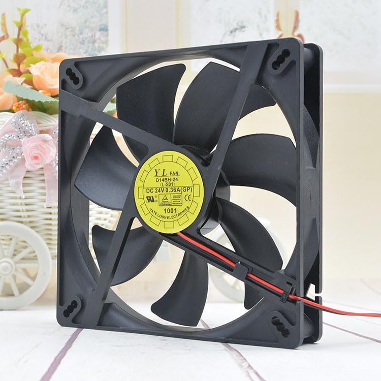 14cm 24V 0.36A 14025 D14BH-24 2pin Power Supply Silent Fan