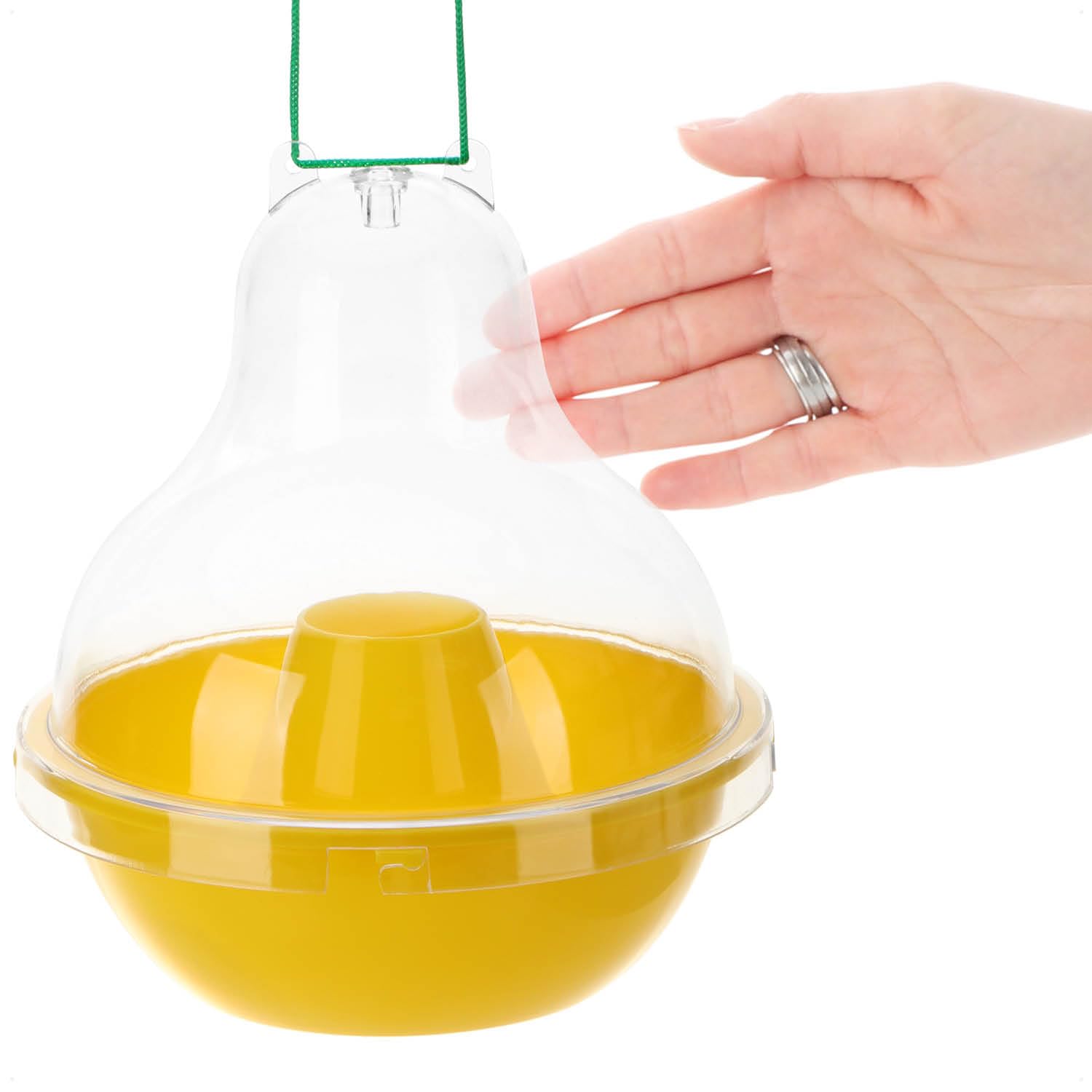 COM-FOUR® Trampa para Insectos XXL de plástico - Trampa viva Protectora de la Naturaleza para Colgar - Atrapa Insectos con Tapa extraíble - Control Humanitario de Insectos - Repelente de Insectos
