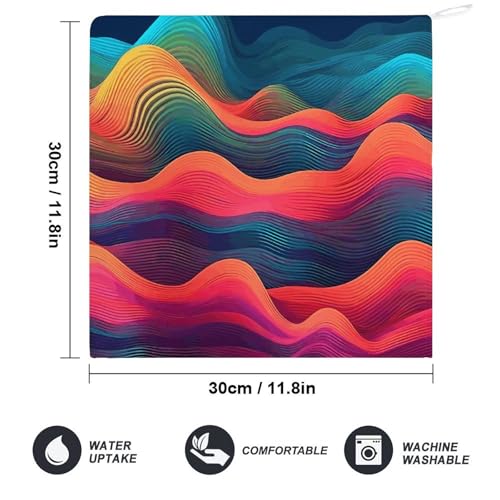 Lot de 4 serviettes à main microfibre douces pour décoration de douche - 3