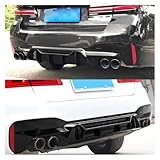Rear Bumper Lip Diffuser For BMW 5 Series G30 G31 Sport 2017-2020 Gloss Black Rear Bumper Diffuser Lip Protector Guard - Image 2