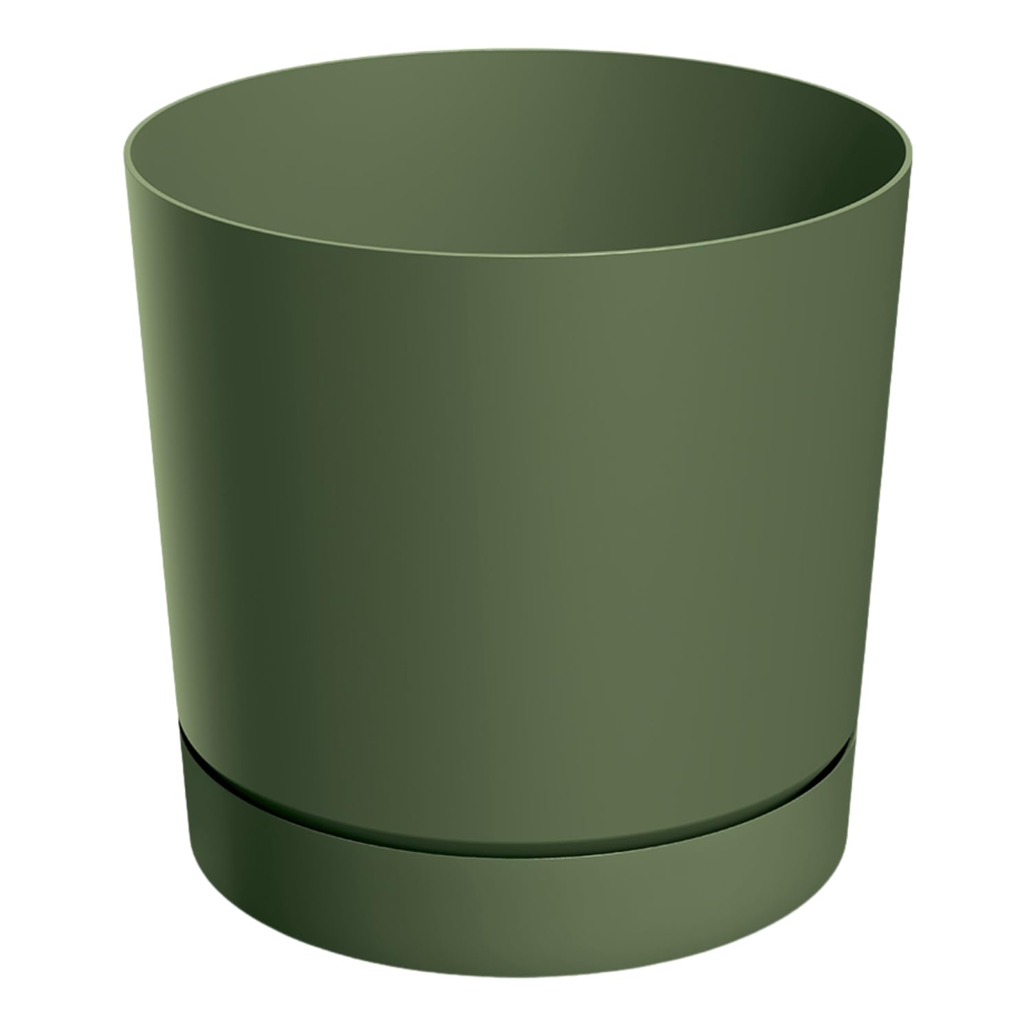 B2C Plant Pots Indoor Outdoor Plastic Marble Concrete Flowerpot Small Medium Large Tubo 5 Colours (Pine Green, 20 cm) โ image 1