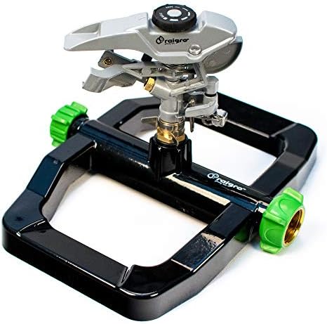 Raigro Lawn Sprinkler All Metal Sprinkler - 360 Degree Pulsating Garden Sprinkler - Waters up to 85 feet in Diameter, Adjustable Spraying Area and Distance, Water Sprinkler for Lawn