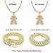 Mens Hip Hop Iced Out Chain Necklaces Silver Gold Monkey | Bear | Lion Pendant Chains Bling Rapper Jewelry (Gold Monkey, Rope Chain)