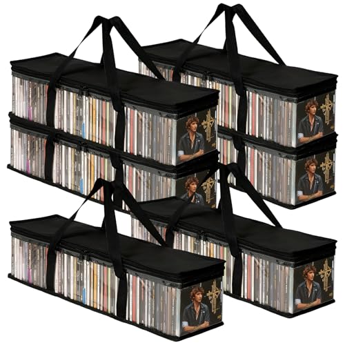 LDXDRU 6 Stück DVD Aufbewahrungsbox, 60x15x22CM CD Taschen...