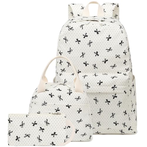 LEDAOU Backpack for Girls School Bag Kids Bookbag Teen Backpack Set Daypack with Lunch Bag and Pencil Case