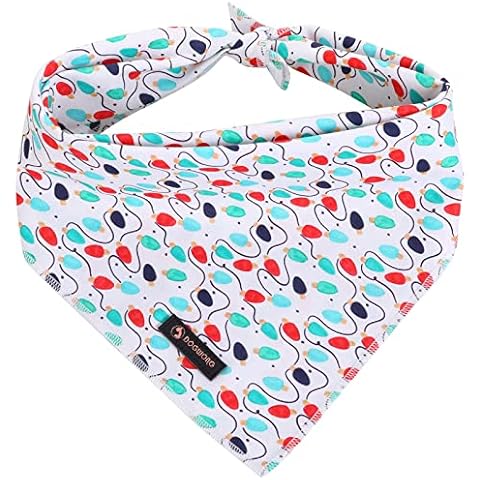 DOGWONG Christmas Dog Bandana, Cotton Washable Soft Dog Scarf Christmas Dog Bib Scarf Boy Girl Bandana Square Adjustable Pink Girl Dog Bandanas for Small Medium Large Dogs Cover