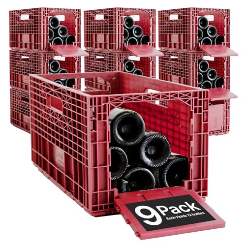 Stackable Wine Storage Crates Modular System, 12 Bottle Capacity per