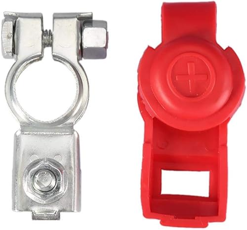 Miniatura 5 de Aramox Conector de terminales de batería, 2 terminales universales de batería de automóvil, conectores de abrazadera de terminal de cable con