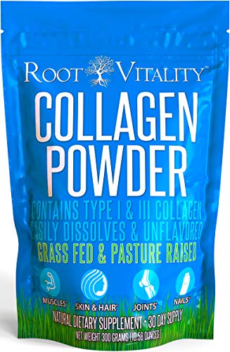 Root Vitality Collagen Powder, Collagen Peptides, Grass Fed, Premium Quality Collagen Protein, Pastu - //coolthings.us