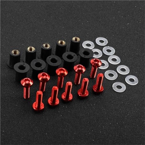 Tornillos parabrisas motocicleta tuerca sujeción 5mm roja para motos Shadow 750 y 600