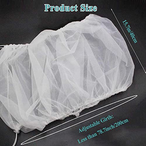 Asocea ASO-MJ-BCDH Bird Cage Seed Cather,Universal Adjustable Birdcage Cover Skirt Nylon Mesh Netting Parrot Parakeet Macaw African Round Square Cages Cover thumb #1