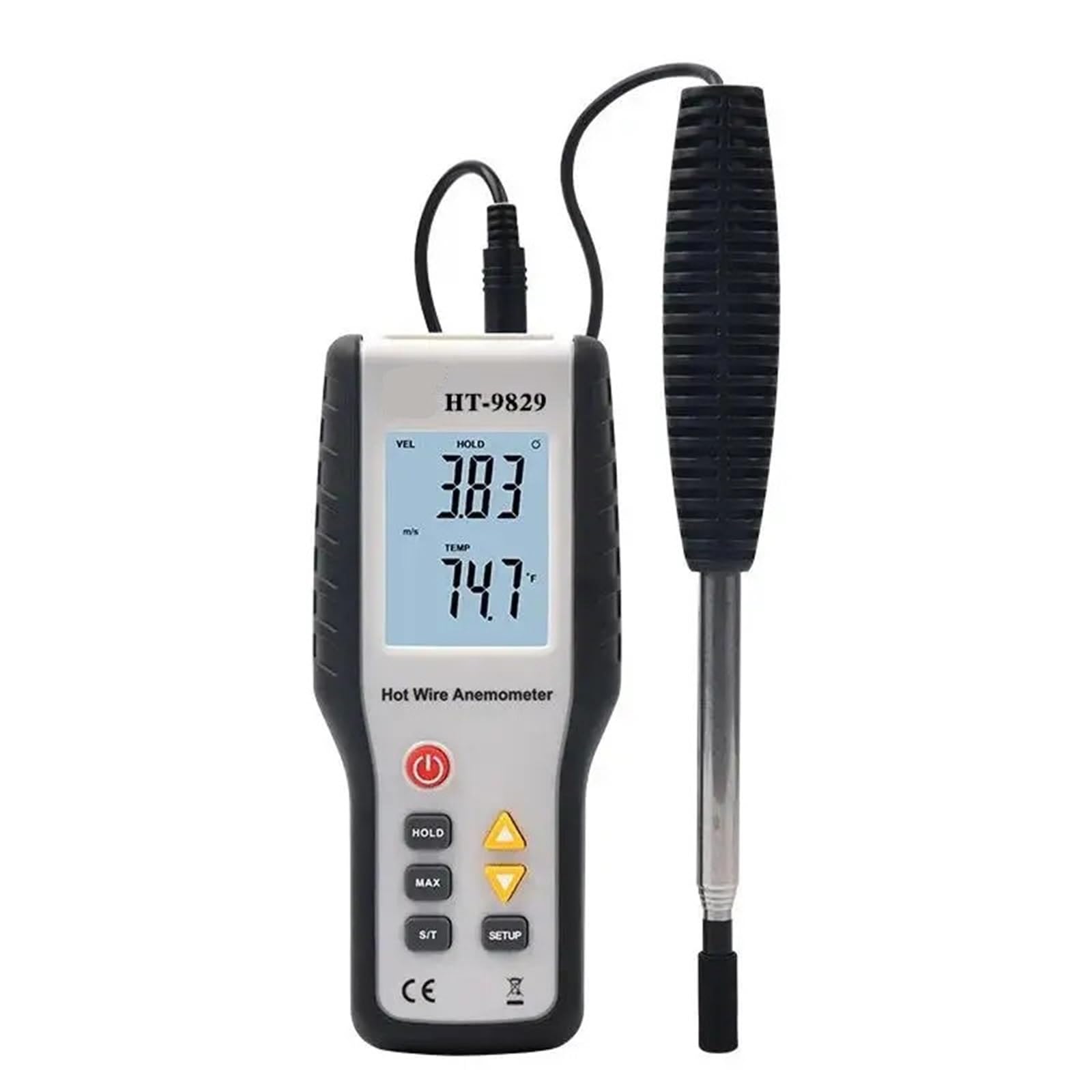 Anémomètre Numérique Portable Haute Sensibilité, Anémomètre Thermique à Fil Chaud, Instruments de Mesure