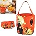 Foreverup Halloween-Korb-Kürbis-Tasche Tragbare Kinder-Süßigkeitstasche-Orange