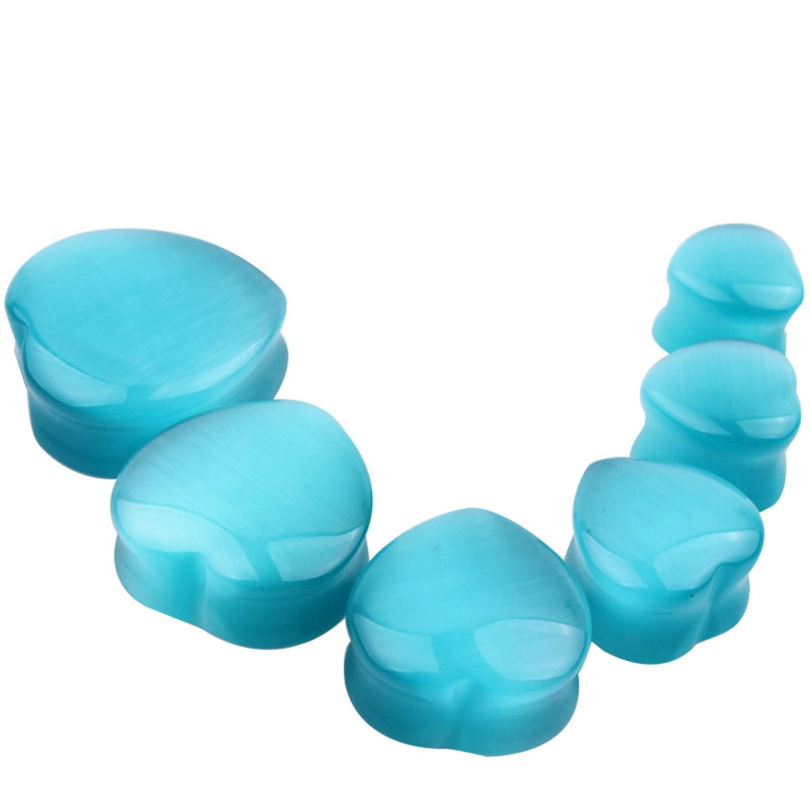 Daesar Ohr Plug Set, Piercing Tunnel 6-25MM Herz Stein Ear Plugs Ohr Expander 2er Set