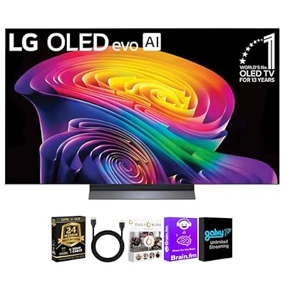 LG C6 Series 4K OLED Smart TV webOS AI Processor Dolby Vision HDR 120Hz Gaming Ready WiFi Bluetooth HDMI Cable Streaming Bundle CPS Protection Plan (55)
