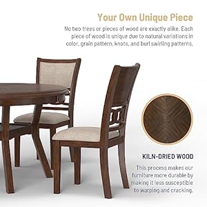 New Classic Furniture Gia 5 Piece Round Dining Set with 1 Table and 4 Chairs 4225 Inch Cherry